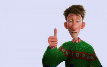 обоя секретная, служба, санта, клауса, мультфильмы, arthur, christmas, санта-клауса, все, окей, зеленый, жест