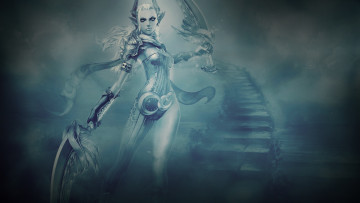 Картинка фэнтези эльфы лестница меч