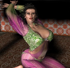 Картинка 3д+графика люди+ people девушка взгляд