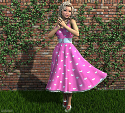 Картинка 3д+графика люди+ people взгляд девушка