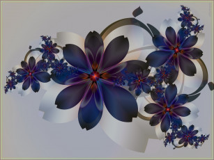 Картинка 3д+графика цветы+ flowers лепестки цвета фон узор