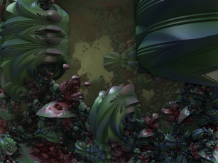 Картинка 3д+графика фракталы+ fractal фон узор цвета