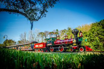 Картинка техника паровозы паровоз рельсы дорога железная вагоны