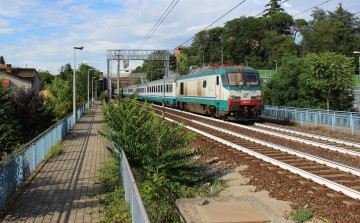 Картинка техника электрички рельсы дорога железная состав локомотив