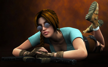 Картинка 3д+графика люди+ people оружие взгляд девушка