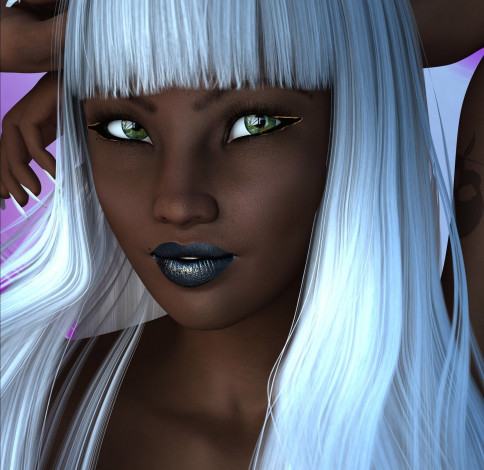 Обои картинки фото 3д графика, портрет , portraits, блондинка, взгляд, девушка