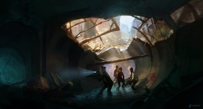 Обои картинки фото видео игры, left 4 dead, хоррор, 4, left, зомби, экшен, dead, шутер, арт