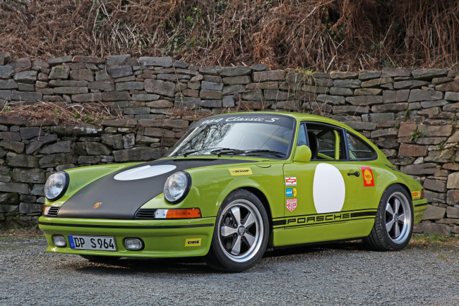 Обои картинки фото 2014 dp motorsport 964 classic s , based on porsche 911 964 carrera, автомобили, porsche, тюнинг, motorsport, carrera, салатовый, металлик
