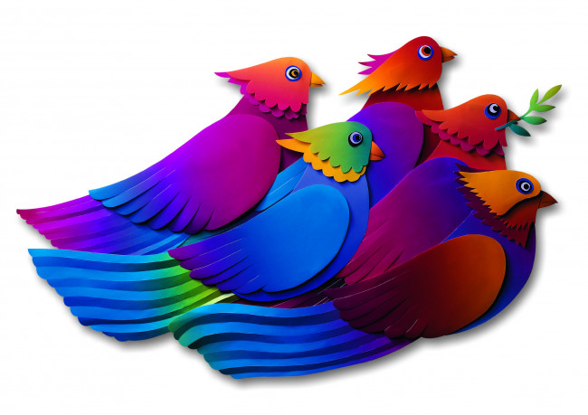 Обои картинки фото векторная графика, птицы
