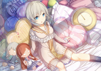 Картинка аниме idolm@ster фон взгляд девушка