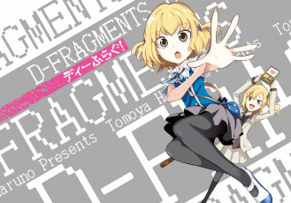 Картинка d-frag аниме фон взгляд девушка