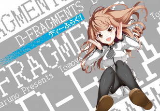 Картинка d-frag аниме взгляд девушка фон