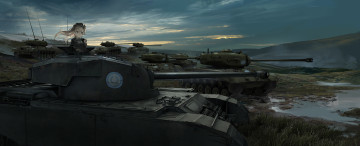 Картинка аниме girls+und+panzer фон взгляд девушка танк