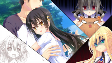 обоя аниме, natsu no majo no parade, коллаж