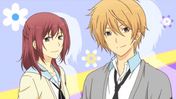 Картинка relife аниме парень фон взгляд девушка