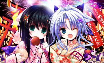 Картинка аниме unknown +другое фон взгляд девушки