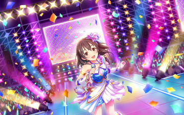 Картинка аниме idolm@ster девушка взгляд фон