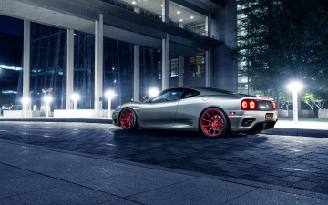 Картинка автомобили ferrari garde rear 360 silver supercar wheels avant modena