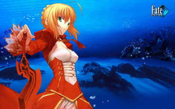 Картинка fate+extra аниме fate stay+night фон взгляд девушка