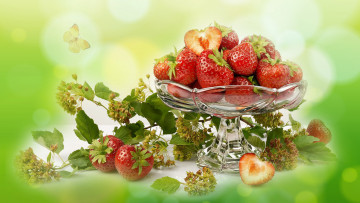 Картинка еда клубника +земляника весна обои на рабочий стол лето настроение натюрморт красота