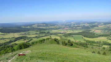 Картинка природа пейзажи поля холмы