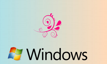 обоя компьютеры, windows 7 , vienna, логотип, фон