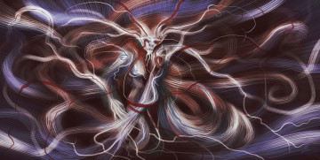 Картинка рисованное абстракция существо фон