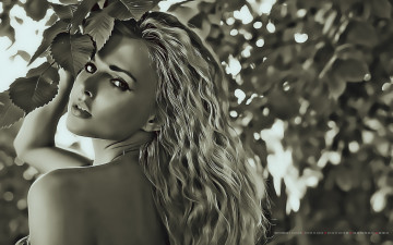 Картинка календари компьютерный+дизайн женщина calendar 2019 листья взгляд девушка лицо