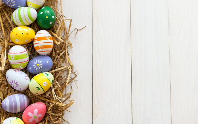 Обои картинки фото праздничные, пасха, яйца, крашеные