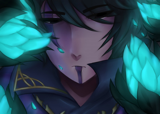 Обои картинки фото видео игры, league of legends, парень, лицо, aphelios