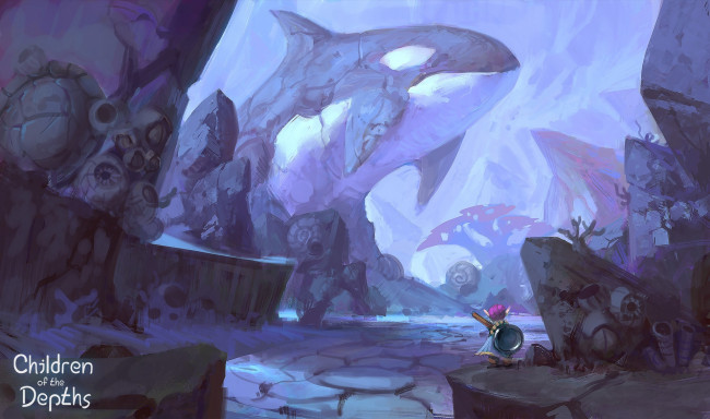 Обои картинки фото фэнтези, существа, скалы, статуи, человечек