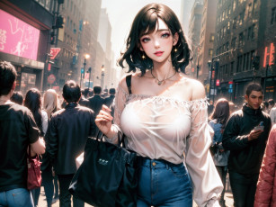 Картинка 3д+графика люди+ people нейросети графика нейроарт ai art нейронные сети рисунки нейро искусство