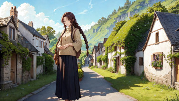 Картинка аниме город +улицы +интерьер +здания нейросети графика нейроарт ai art нейронные сети рисунки нейро искусство