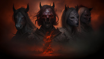 Картинка фэнтези демоны нейросети графика нейроарт ai art нейронные сети рисунки нейро искусство