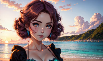 Картинка аниме пейзажи +природа нейросети графика нейроарт ai art нейронные сети рисунки нейро искусство