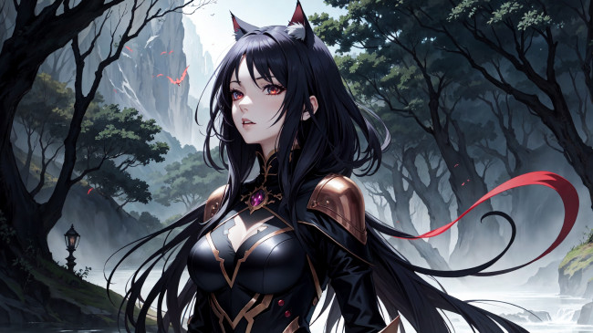 Обои картинки фото аниме, пейзажи,  природа, нейросети, графика, нейроарт, ai, art, нейронные, сети, рисунки, нейро, искусство