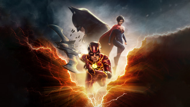 Обои картинки фото кино фильмы, the flash, the, flash, movie, poster, кино, постер, флеш, бетмен, супер, герои, 2023