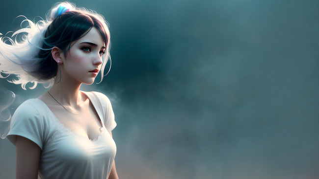 Обои картинки фото рисованное, люди, нейросети, графика, нейроарт, ai, art, нейронные, сети, рисунки, нейро, искусство, девушка