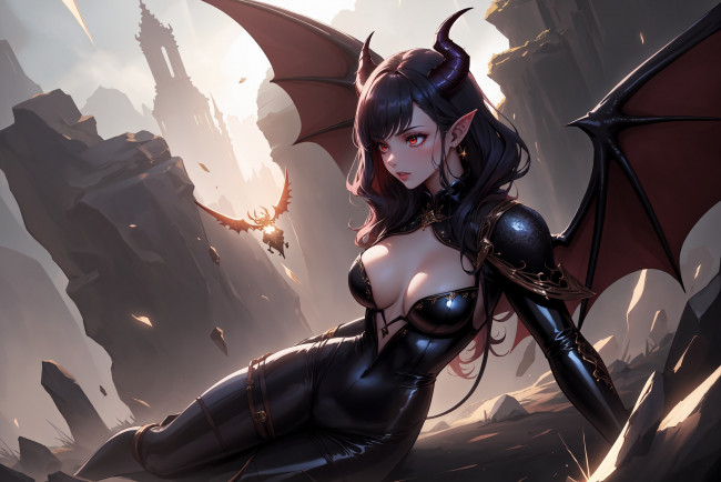 Обои картинки фото аниме, ангелы,  демоны, нейросети, графика, нейроарт, ai, art, нейронные, сети, рисунки, нейро, искусство