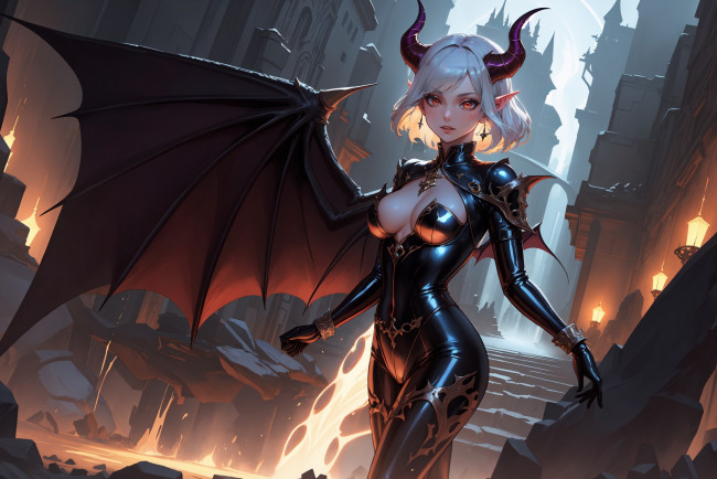 Обои картинки фото аниме, ангелы,  демоны, нейросети, графика, нейроарт, ai, art, нейронные, сети, рисунки, нейро, искусство