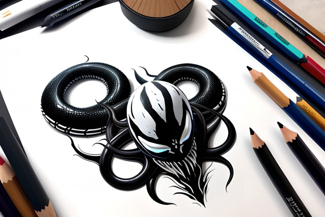 Обои картинки фото рисованное, комиксы, нейросети, графика, нейроарт, ai, art, нейронные, сети, рисунки, нейро, искусство, venom, веном