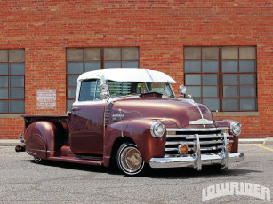 Картинка 1951 chevrolet deluxe truck автомобили custom pick up