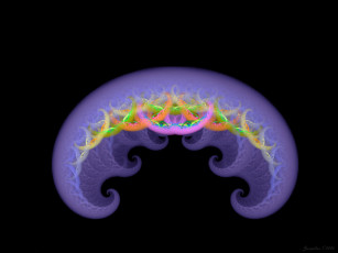 Картинка 3д графика fractal фракталы абстракция