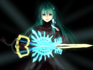 Картинка аниме touhou оружие девушка