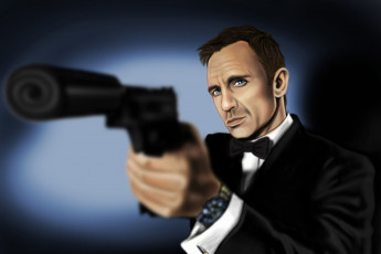 Картинка рисованные люди james bond