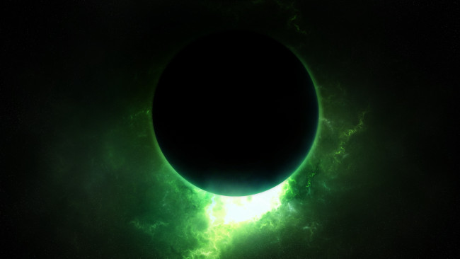 Обои картинки фото космос, арт, свечения, планета