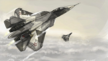 Картинка рисованные авиация истребитили