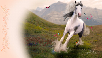 Картинка рисованные животные лошади лошадь