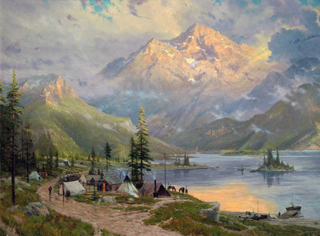 Обои картинки фото рисованные, thomas, kinkade