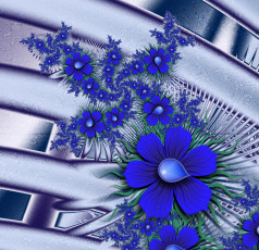 Картинка 3д графика flowers цветы лепестки узор цвета фон